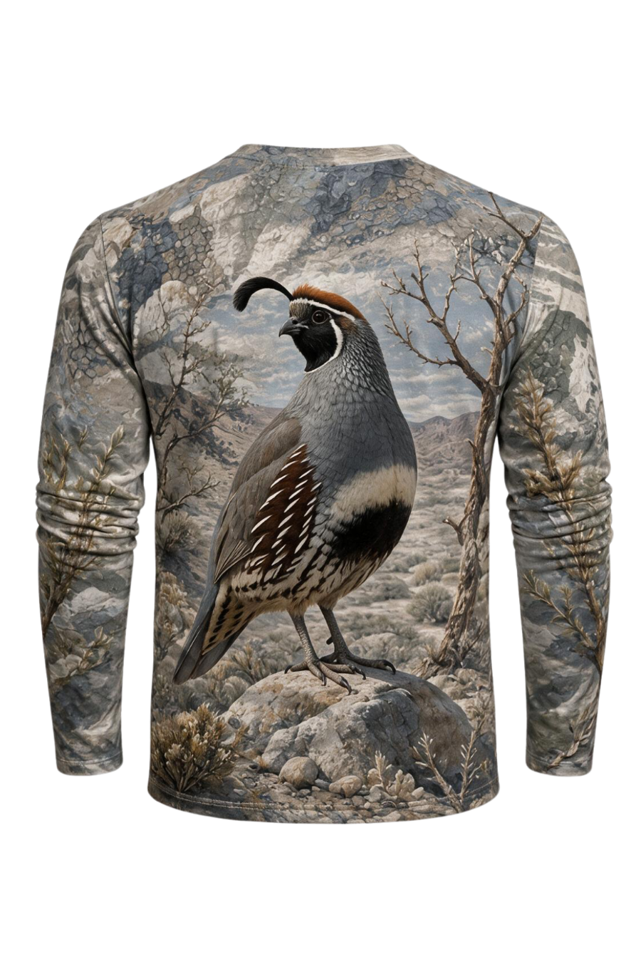 Performance Hunting Long Sleeve - Gambels Quail Desert Wash Sentinel - ULS319V image 5