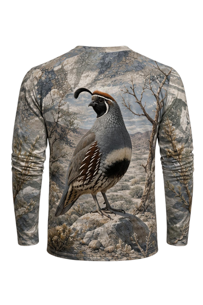 Performance Hunting Long Sleeve - Gambels Quail Desert Wash Sentinel - ULS319V image 5