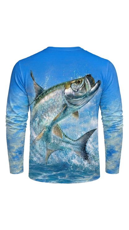 Performance Fishing Long Sleeve - Ocean Leap Tarpon - TBT264 image 5