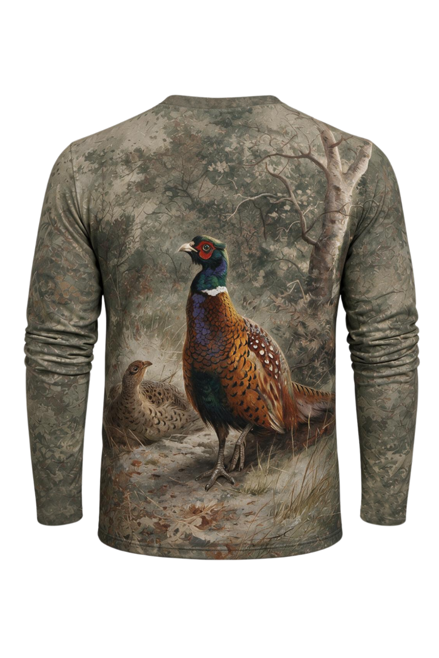 Performance Hunting Long Sleeve - Cock and hen pheasant Smoky Sage - ULS322V image 5