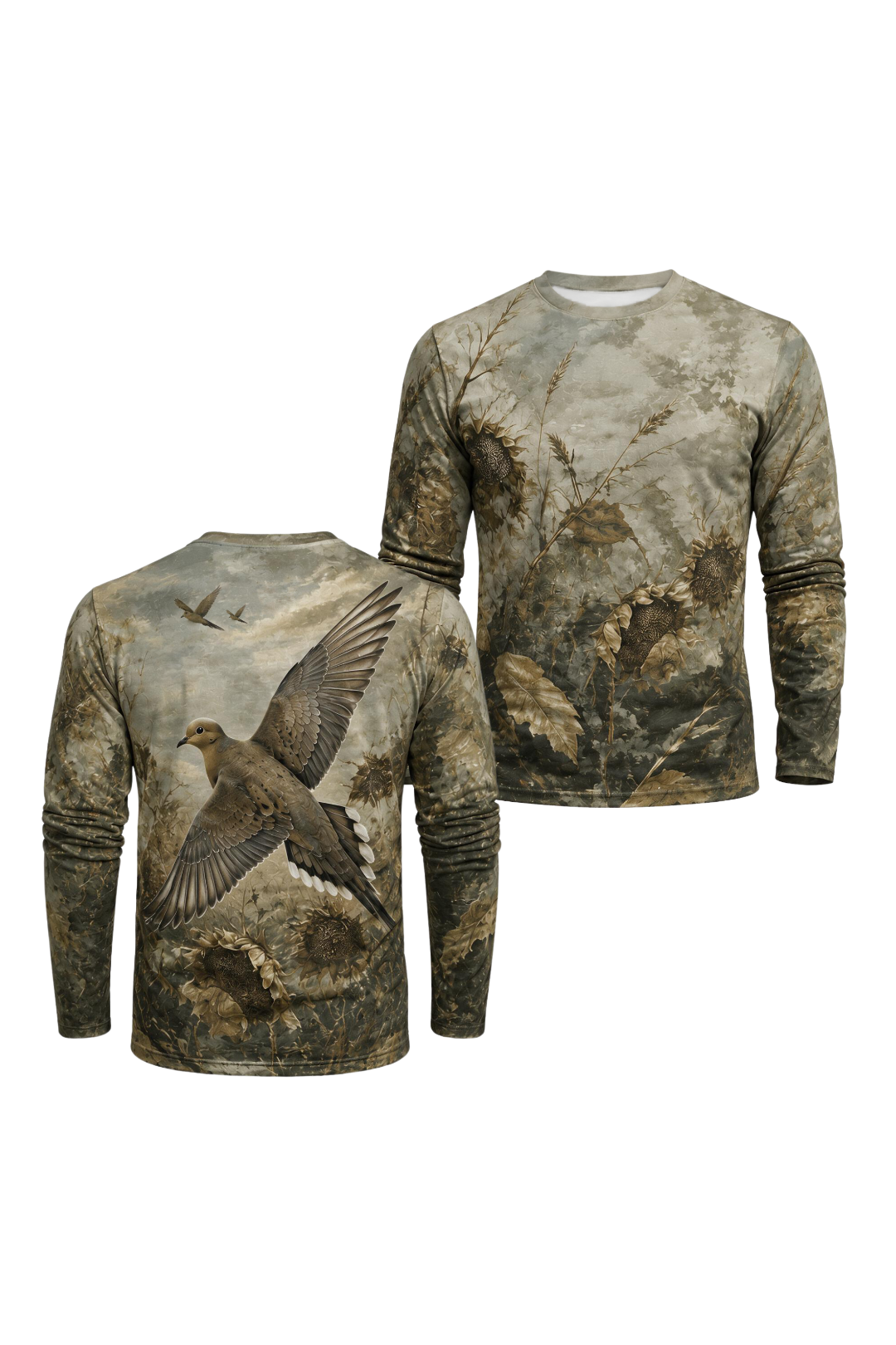 Performance Hunting Long Sleeve - Mourning Dove Sunflower Flyway - ULS324V image 1