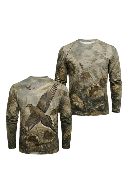 Performance Hunting Long Sleeve - Mourning Dove Sunflower Flyway - ULS324V image 1