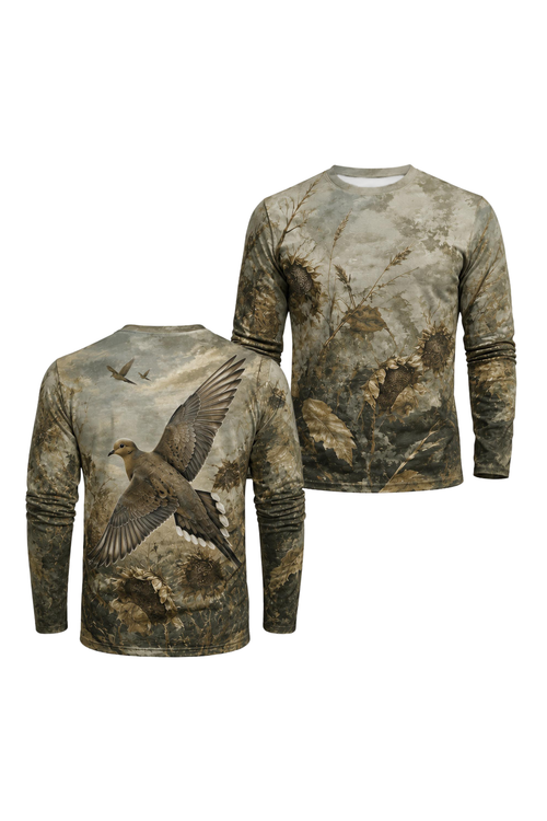 Performance Hunting Long Sleeve - Mourning Dove Sunflower Flyway - ULS324V image 1