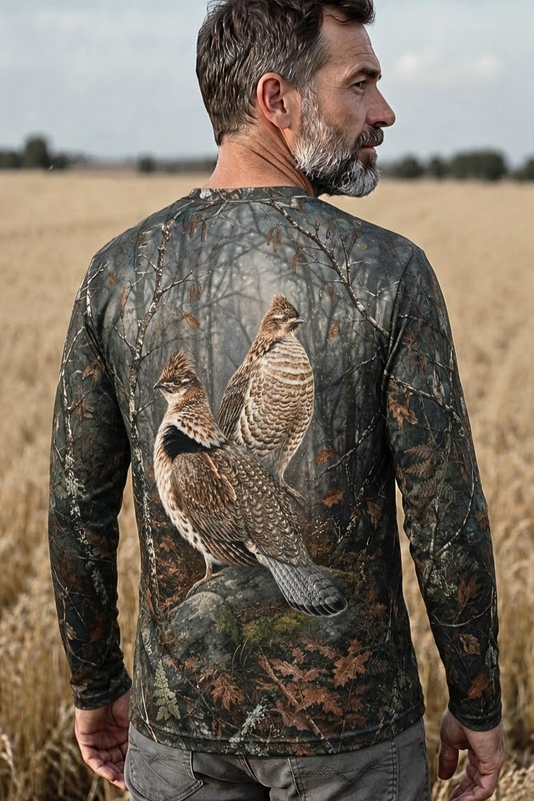 Performance Hunting Long Sleeve - Ruffed Grouse Alder Flush - ULS327V image 2