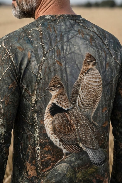 Performance Hunting Long Sleeve - Ruffed Grouse Alder Flush - ULS327V image 4