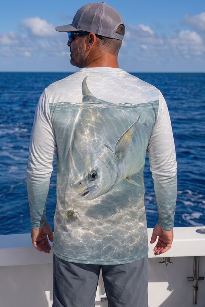 Performance Fishing Long Sleeve - Shallow Flats Permit - TBT271 image 2
