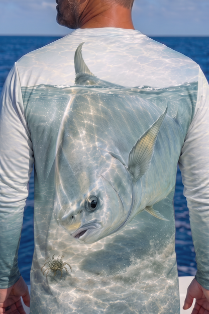 Performance Fishing Long Sleeve - Shallow Flats Permit - TBT271 image 4
