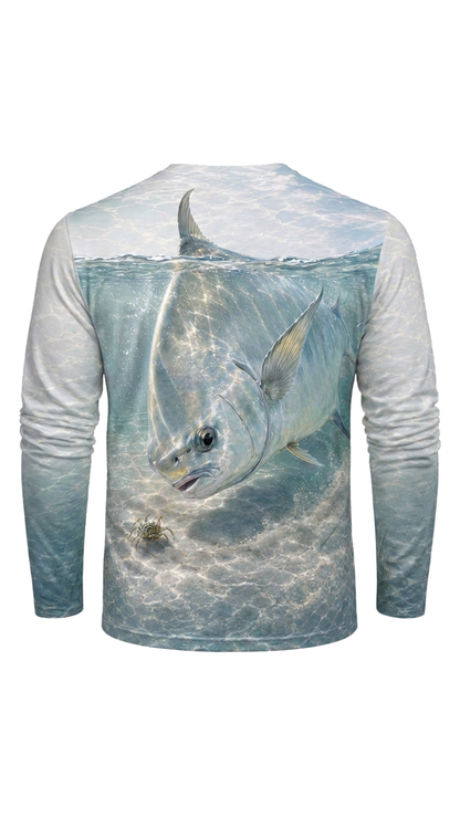 Performance Fishing Long Sleeve - Shallow Flats Permit - TBT271 image 5