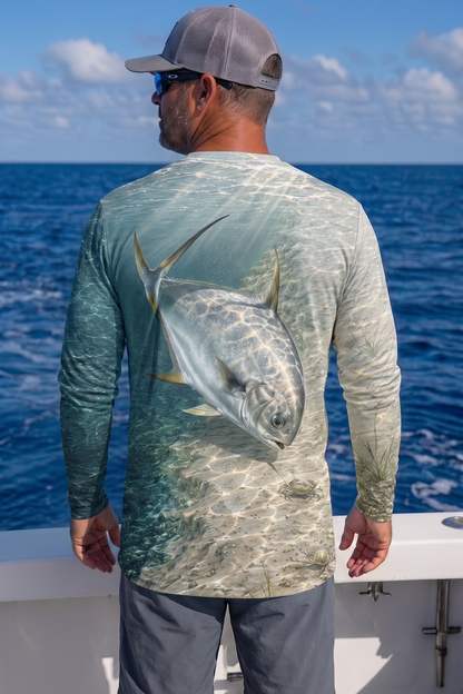 Performance Fishing Long Sleeve - Coastal Flats Permit - TBT273 image 2