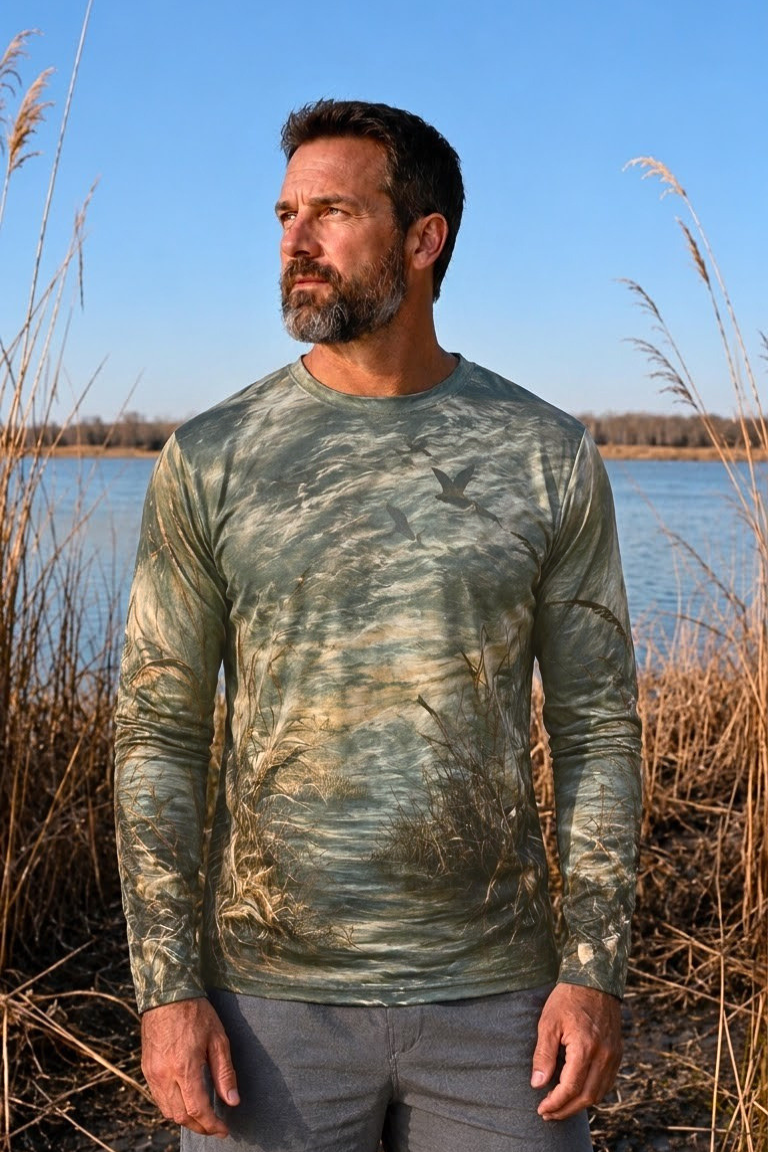 Performance Hunting Long Sleeve - Mallard Marshbreak Greenhead - ULS330V image 3