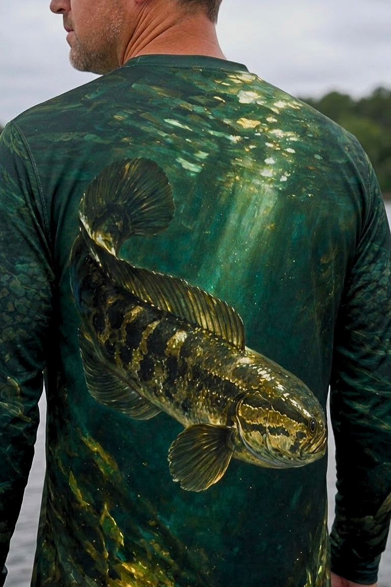 Performance Fishing Long Sleeve - Snakehead, Lurking in the Emerald Depths - ULS336V image 4