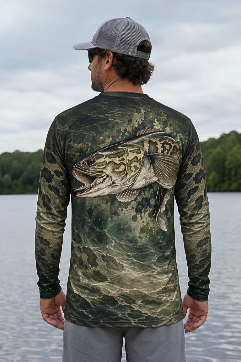 Performance Fishing Long Sleeve - Snakehead, Predator of the Dark Current - ULS337V image 2