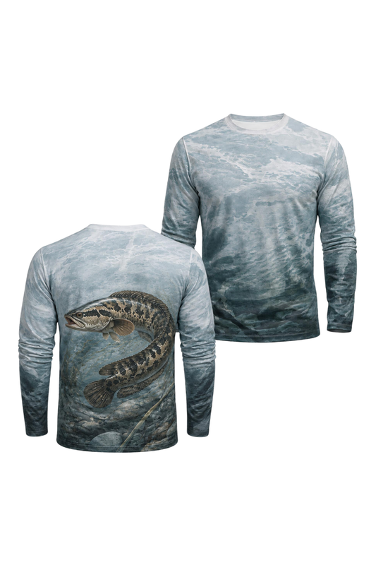 Performance Fishing Long Sleeve - Snakehead, Ghost Beneath Still Waters - ULS338V image 1