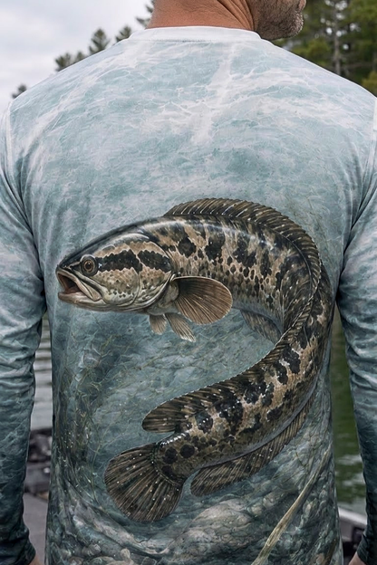 Performance Fishing Long Sleeve - Snakehead, Ghost Beneath Still Waters - ULS338V image 4