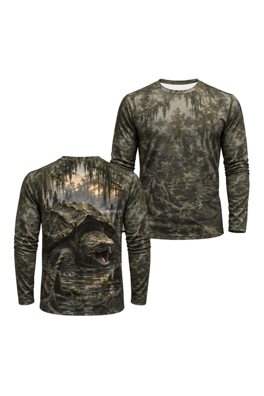 Performance Outdoor Long Sleeve - Alligator snapping turtle, Cypress Swamp Sentinel - ULS340V image 1