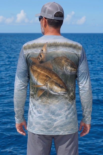 Performance Fishing Long Sleeve - Grass Flat Redfish - TBT284 image 2