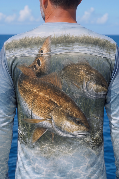 Performance Fishing Long Sleeve - Grass Flat Redfish - TBT284 image 4