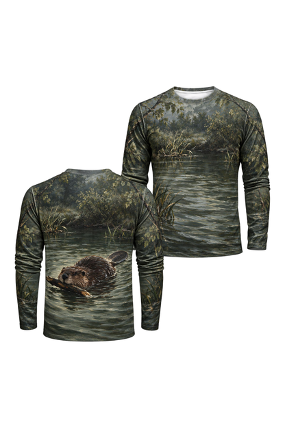 Performance Outdoor Long Sleeve - Beaver, Backwater Timber Run - ULS341V image 1
