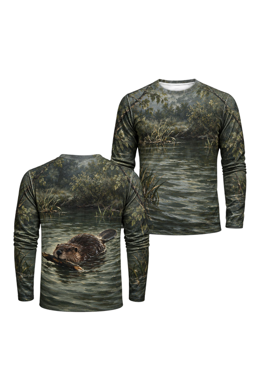 Performance Outdoor Long Sleeve - Beaver, Backwater Timber Run - ULS341V image 1