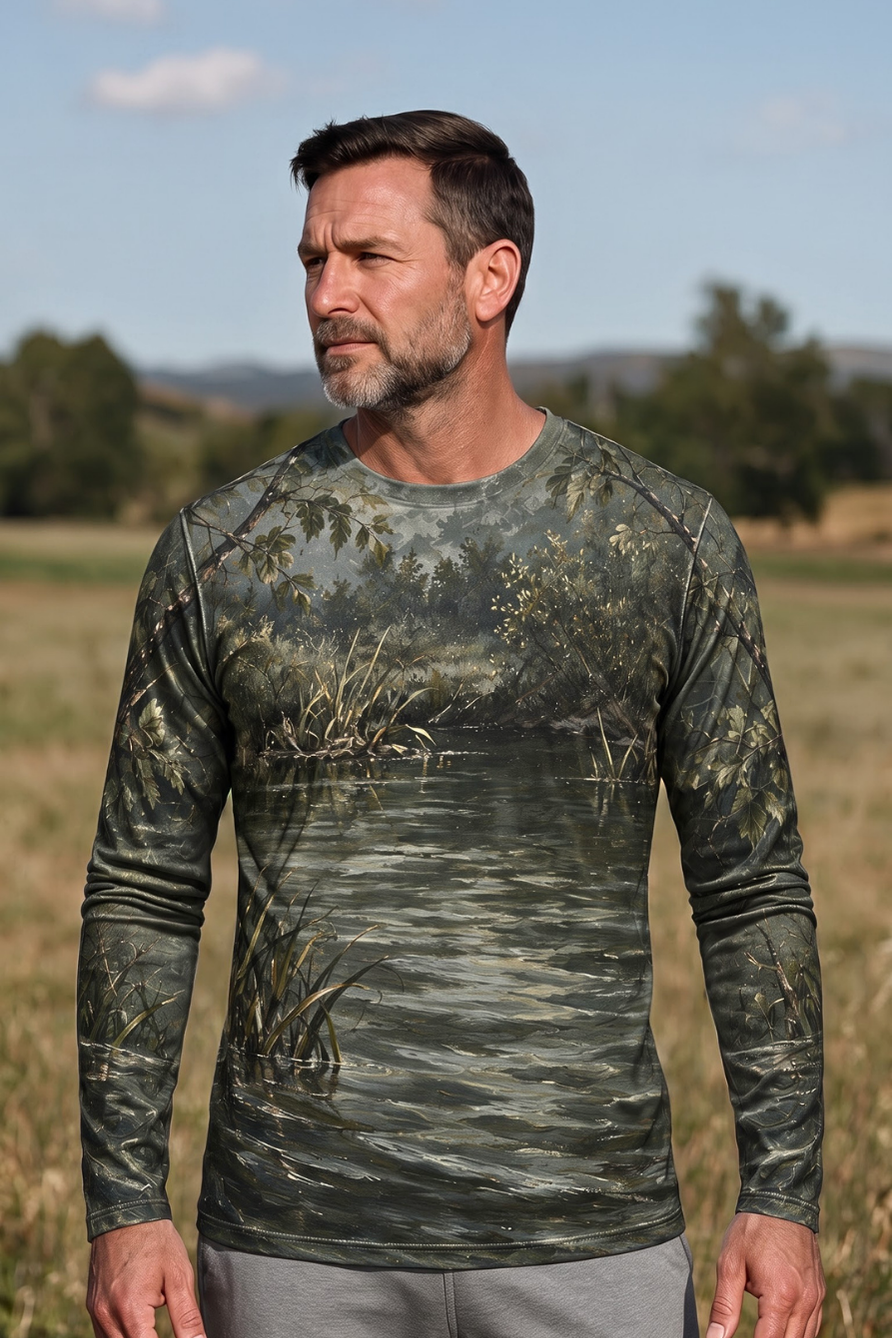 Performance Outdoor Long Sleeve - Beaver, Backwater Timber Run - ULS341V image 3