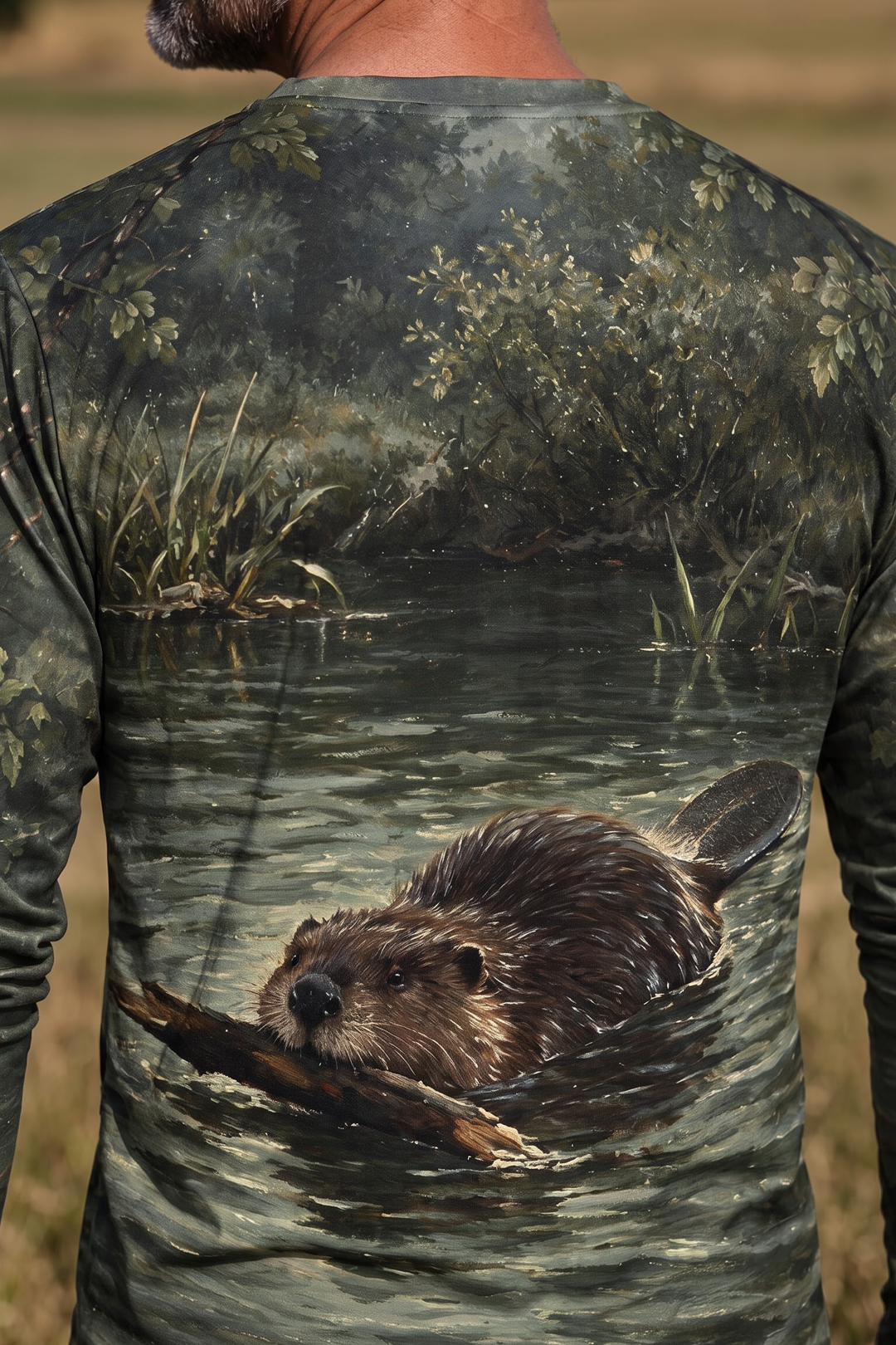Performance Outdoor Long Sleeve - Beaver, Backwater Timber Run - ULS341V image 4