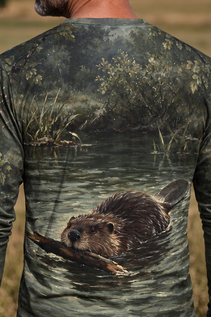 Performance Outdoor Long Sleeve - Beaver, Backwater Timber Run - ULS341V image 4