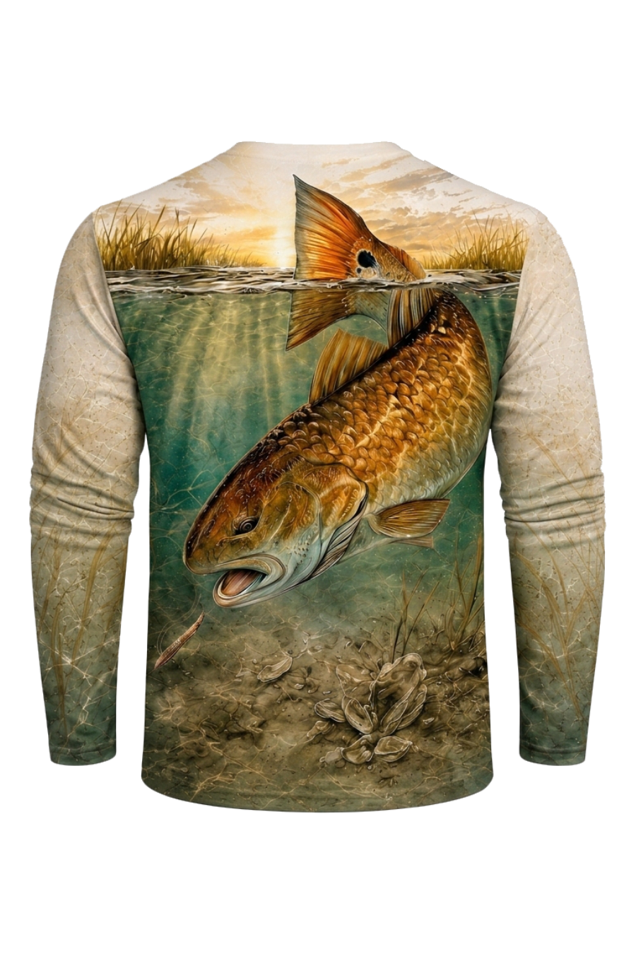 Performance Fishing Long Sleeve - Golden Marsh Redfish - TBT285 image 5
