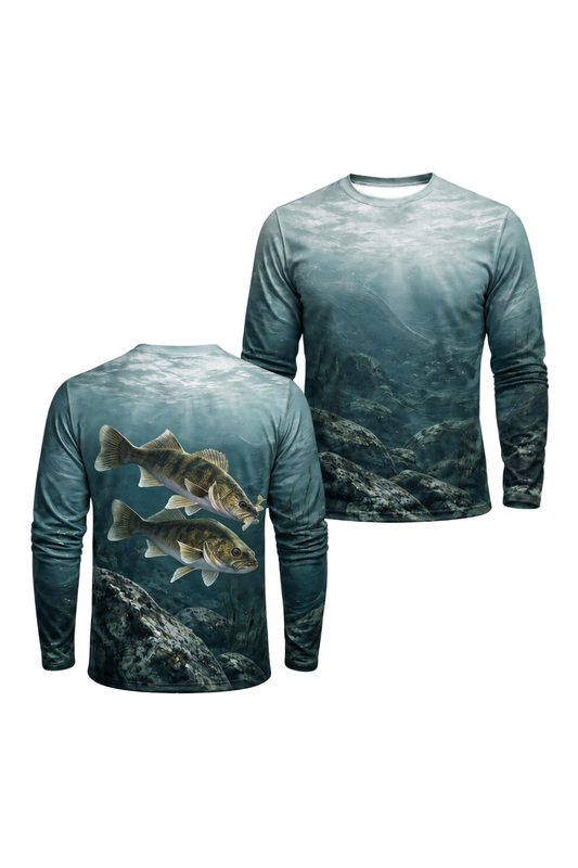 Performance Fishing Long Sleeve - Walleye, Deep Rock Patrol - ULS345V image 1