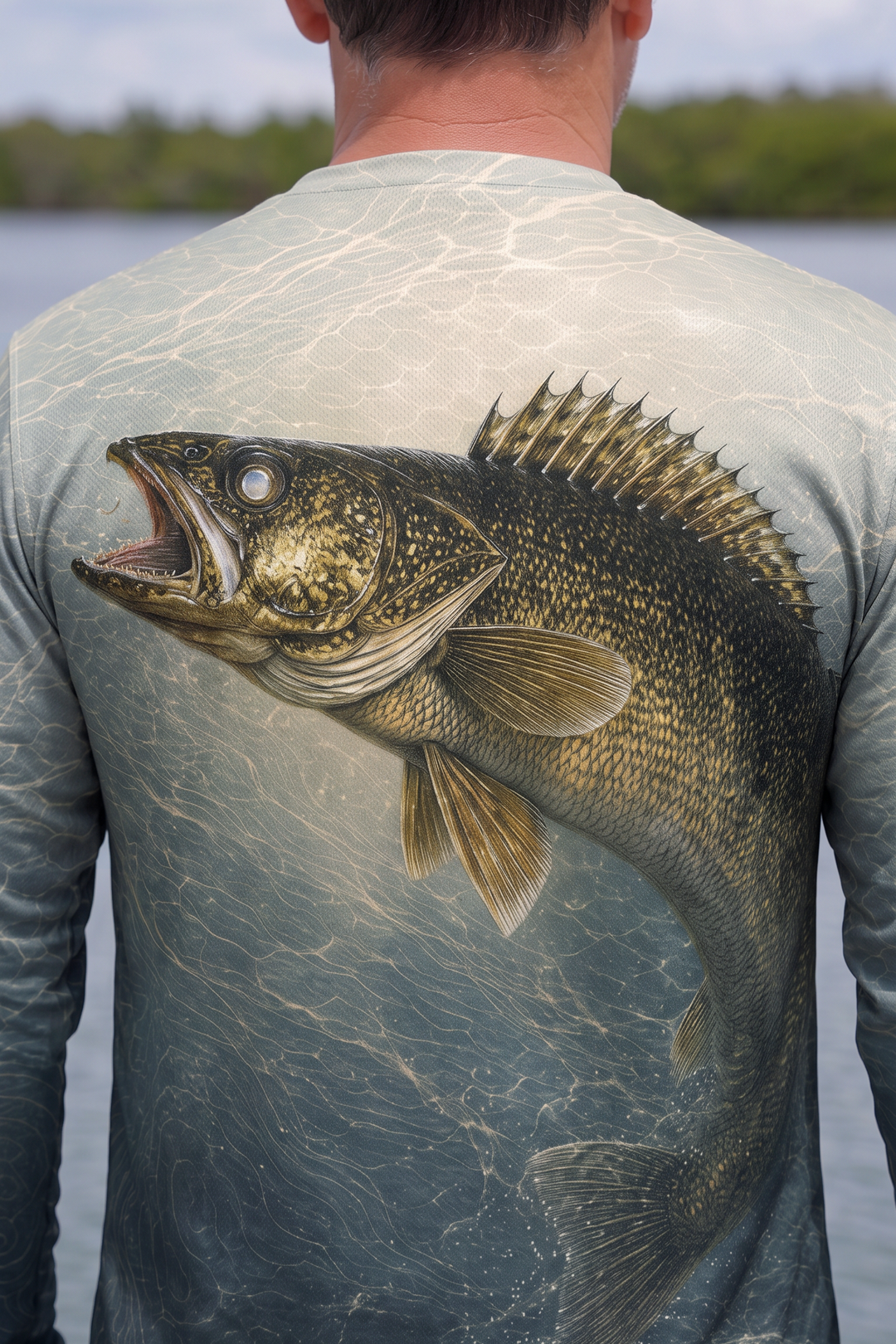 Performance Fishing Long Sleeve - Golden Walleye Echo - TBT289 image 4