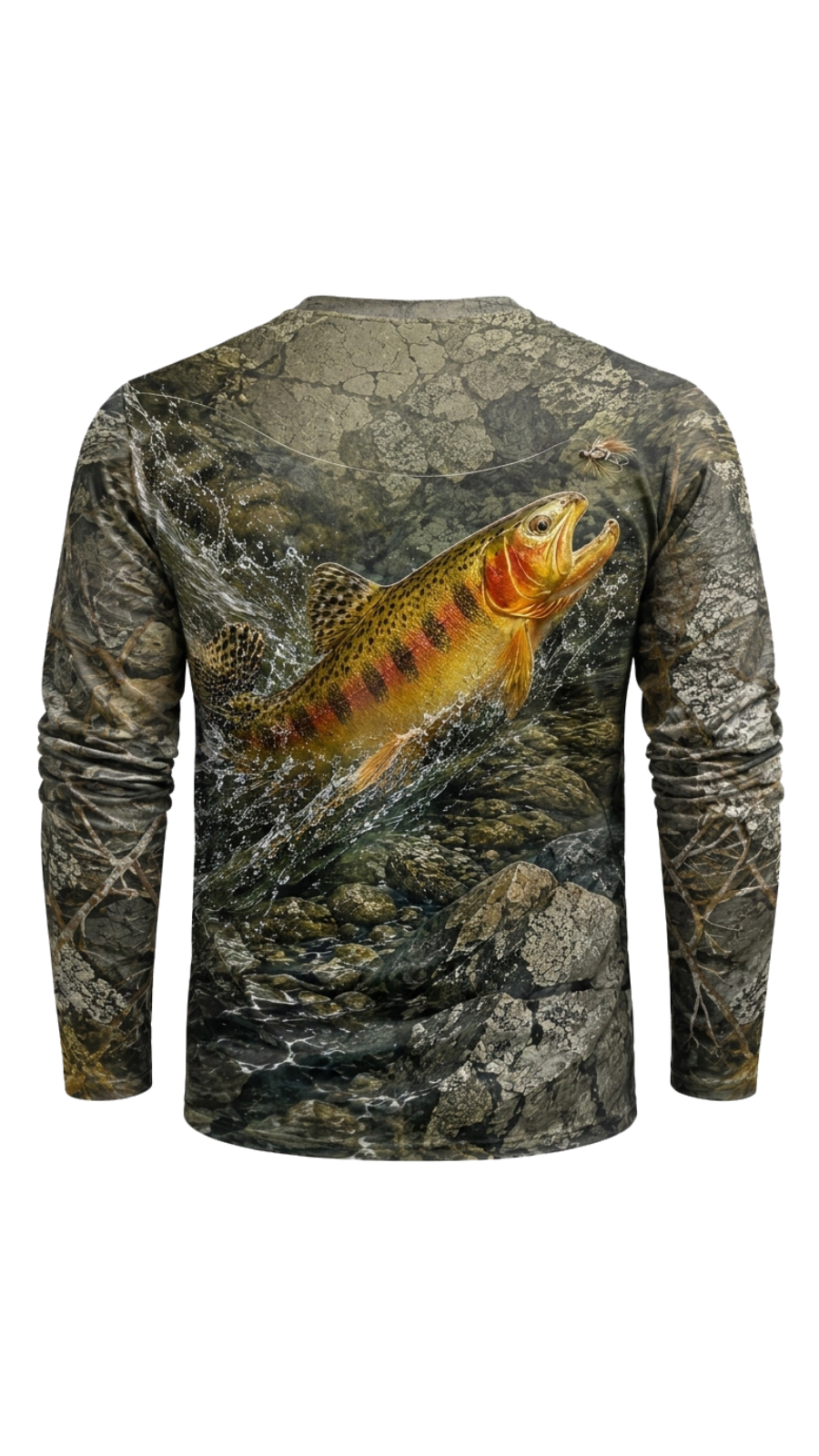 Performance Fishing Long Sleeve - Golden Trout Leap - TBT291 image 5