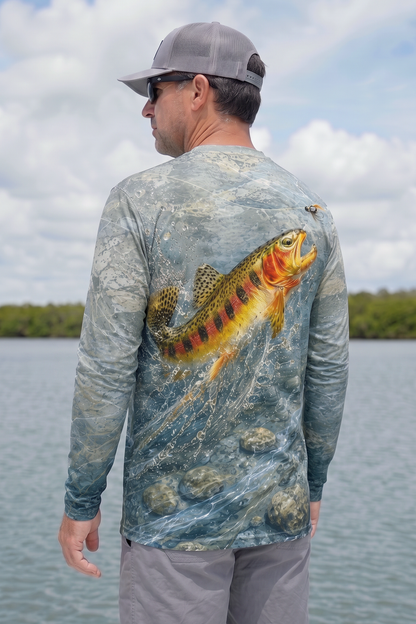 Performance Fishing Long Sleeve - Golden Trout Stream Strike - TBT292 image 2