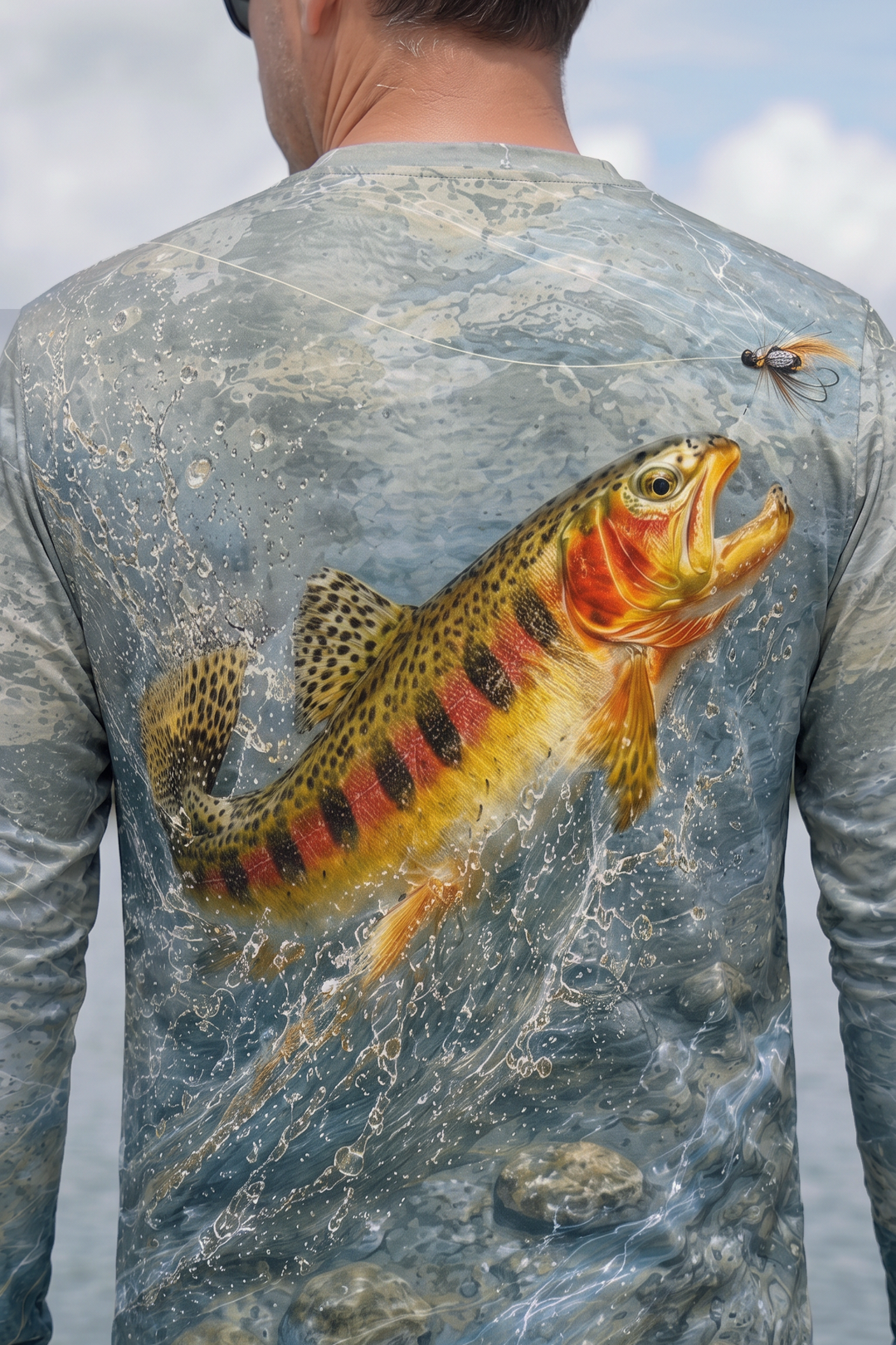 Performance Fishing Long Sleeve - Golden Trout Stream Strike - TBT292 image 4
