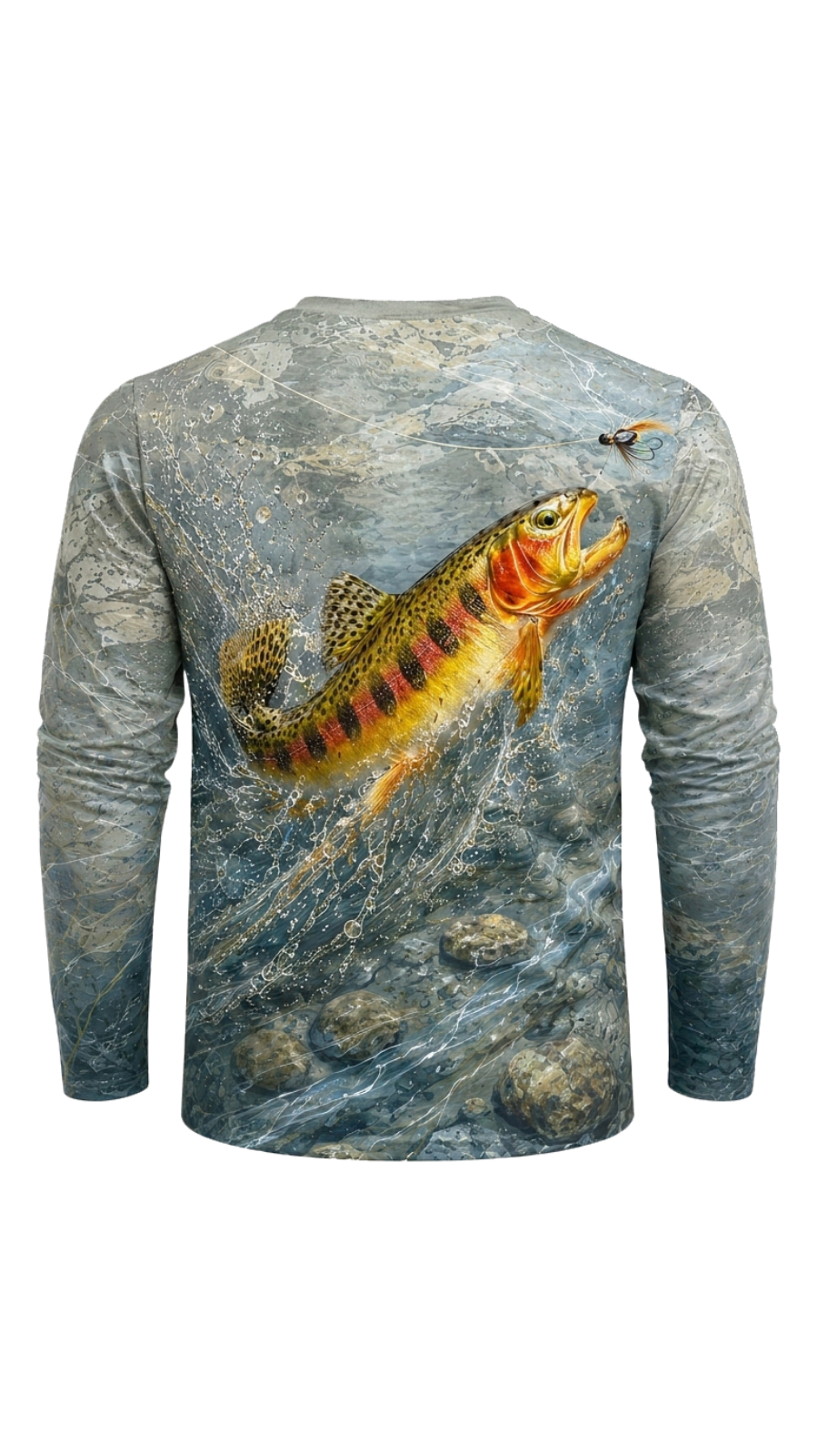 Performance Fishing Long Sleeve - Golden Trout Stream Strike - TBT292 image 5