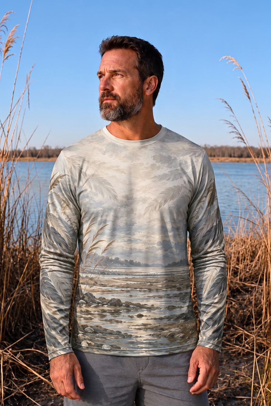 Performance Outdoor Long Sleeve - Heron, Stillwater Strike, Diving Heron & Fish - ULS350V image 3