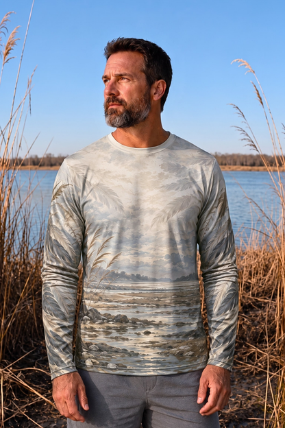 Performance Outdoor Long Sleeve - Heron, Stillwater Strike, Diving Heron & Fish - ULS350V image 3