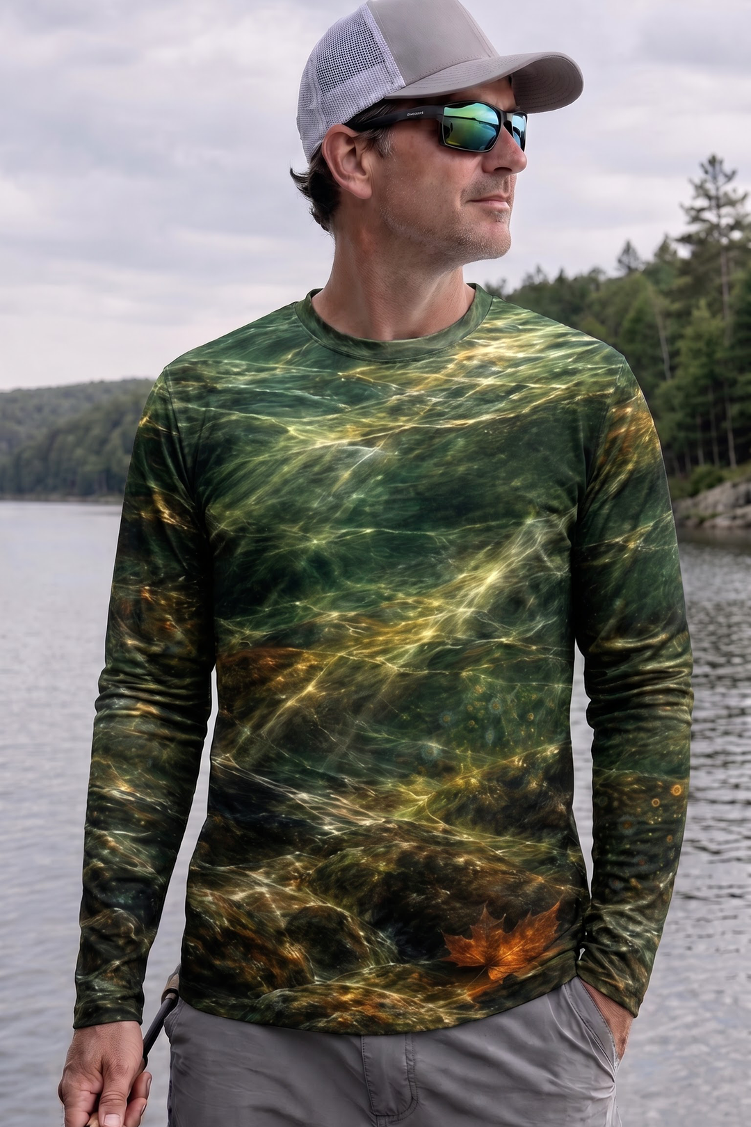 Performance Fishing Long Sleeve - Clear Stream Brook Shadow - TBT294 image 3