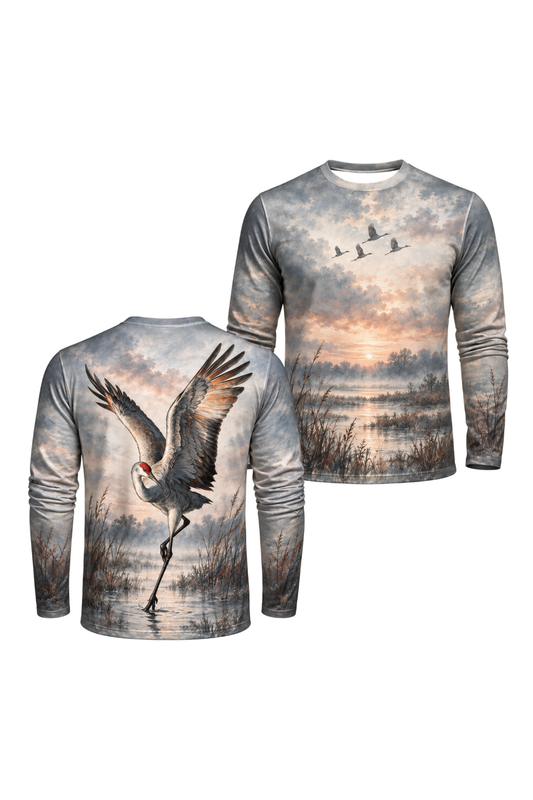 Performance Outdoor Long Sleeve - Sandhill Crane, Weathered Prairie Study - ULS351V image 1