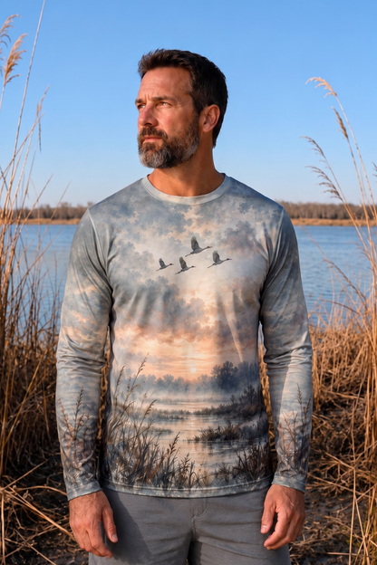 Performance Outdoor Long Sleeve - Sandhill Crane, Weathered Prairie Study - ULS351V image 3