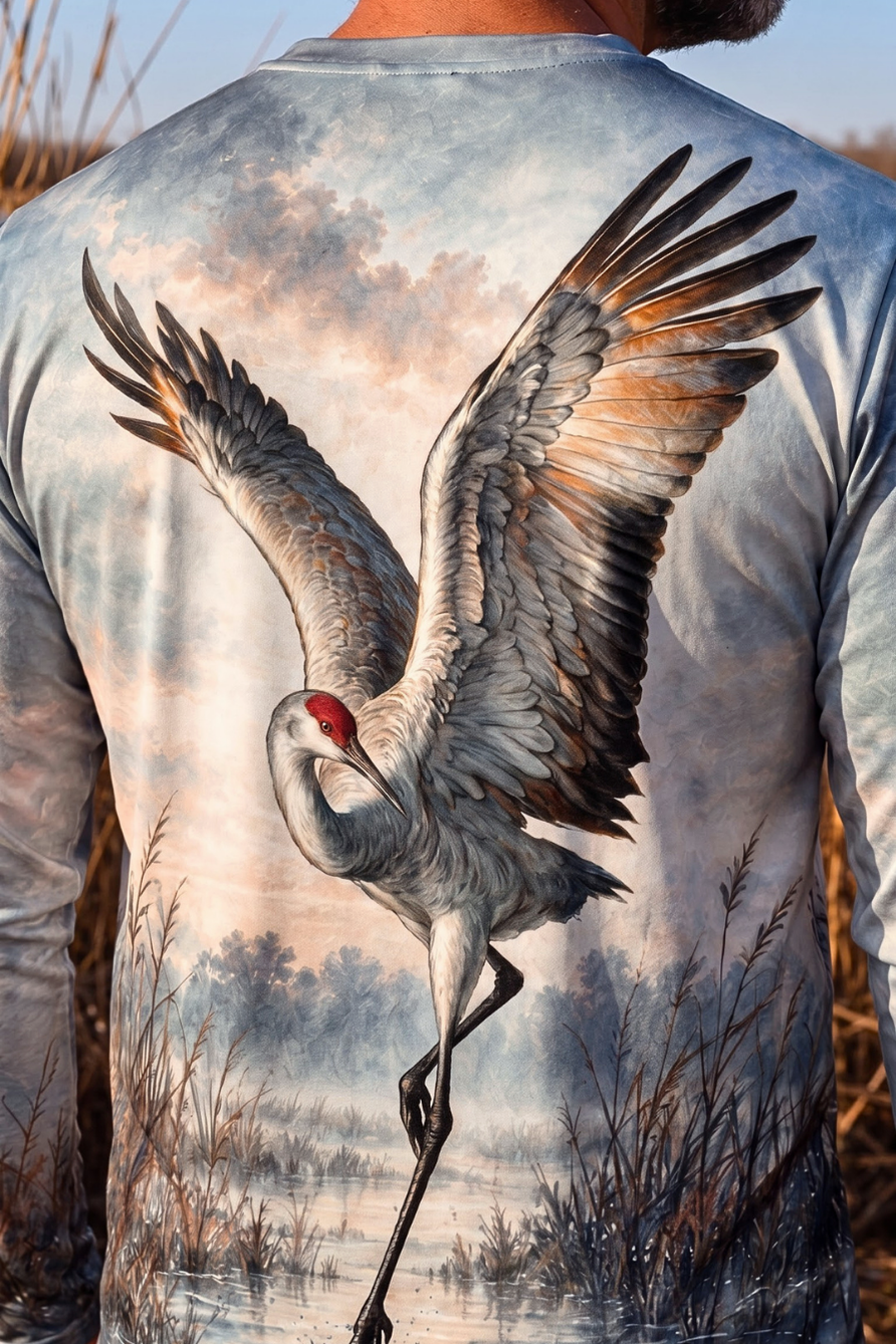 Performance Outdoor Long Sleeve - Sandhill Crane, Weathered Prairie Study - ULS351V image 4
