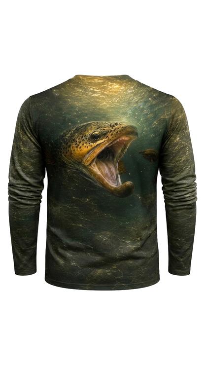 Performance Fishing Long Sleeve - Brown Trout Deep Strike - TBT295 image 5