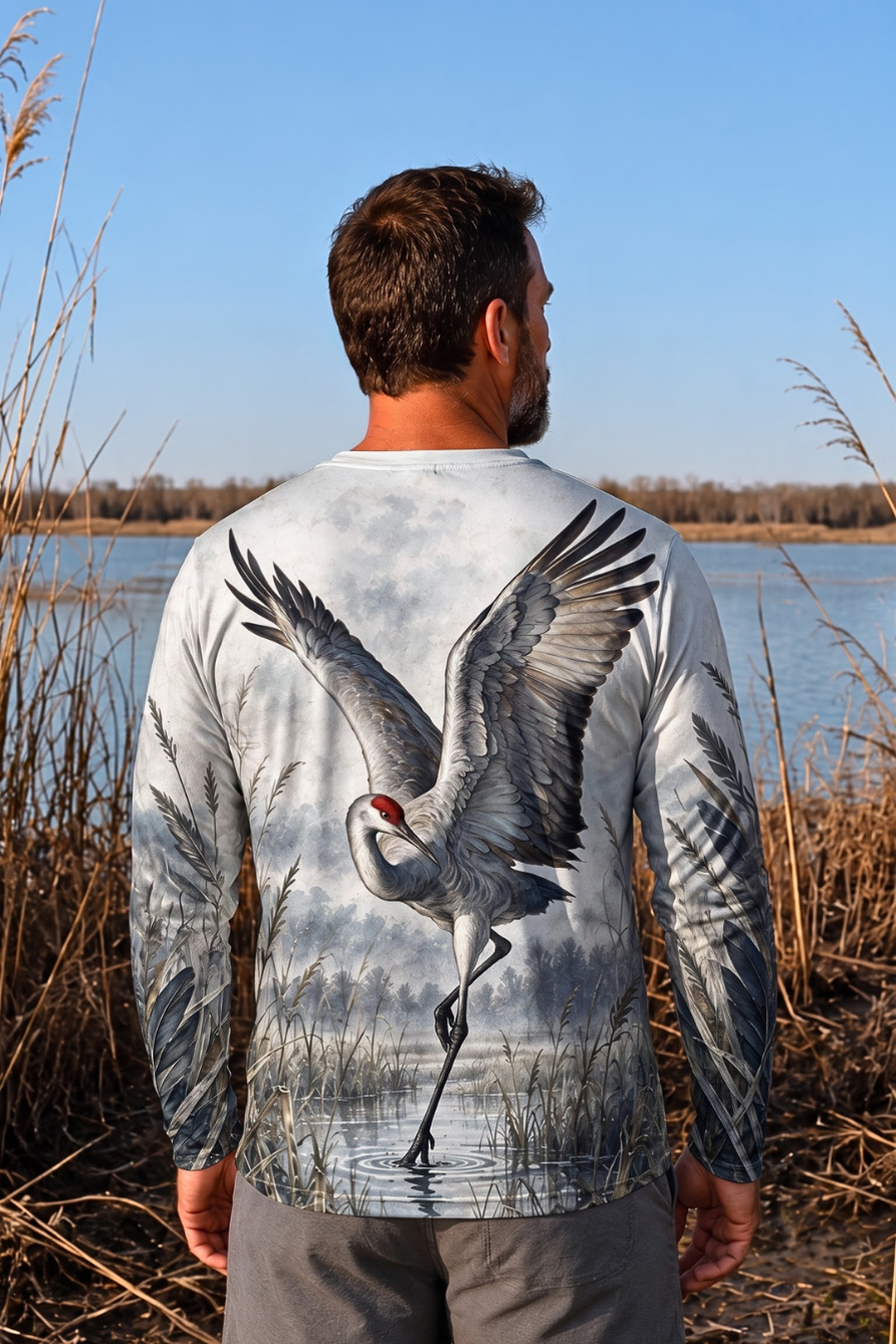 Performance Outdoor Long Sleeve - Sandhill Crane, Weathered Prairie Clean - ULS352V image 2