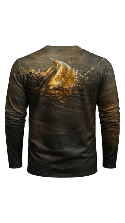 Performance Fishing Long Sleeve - Bronze Burst Trout Leap - TBT296 image 5