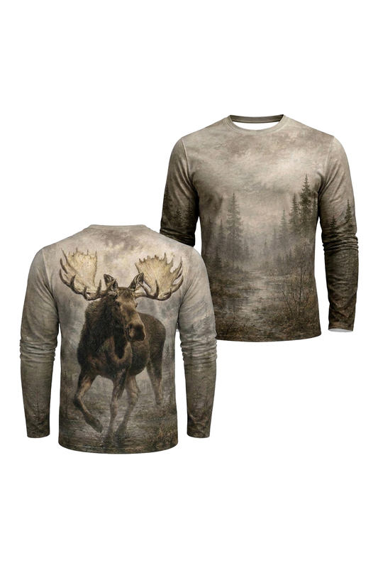 Performance Hunting Long Sleeve - Misty Peak Moose Stalker - TBT298 image 1