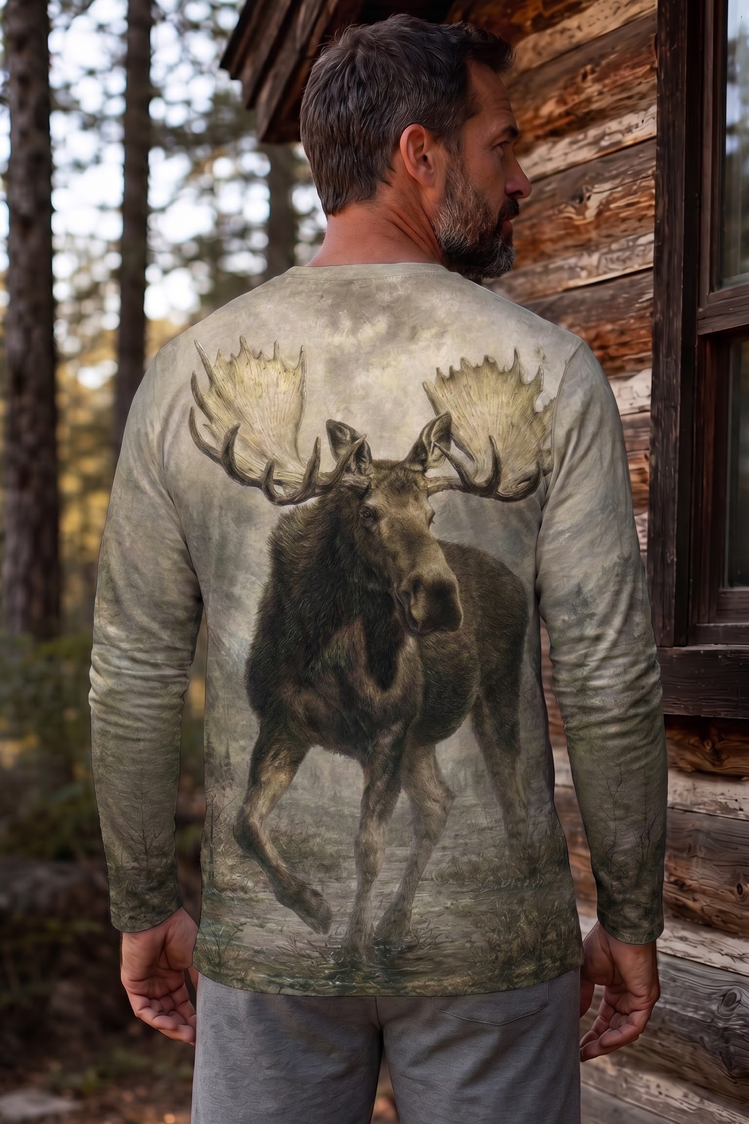Performance Hunting Long Sleeve - Misty Peak Moose Stalker - TBT298 image 2