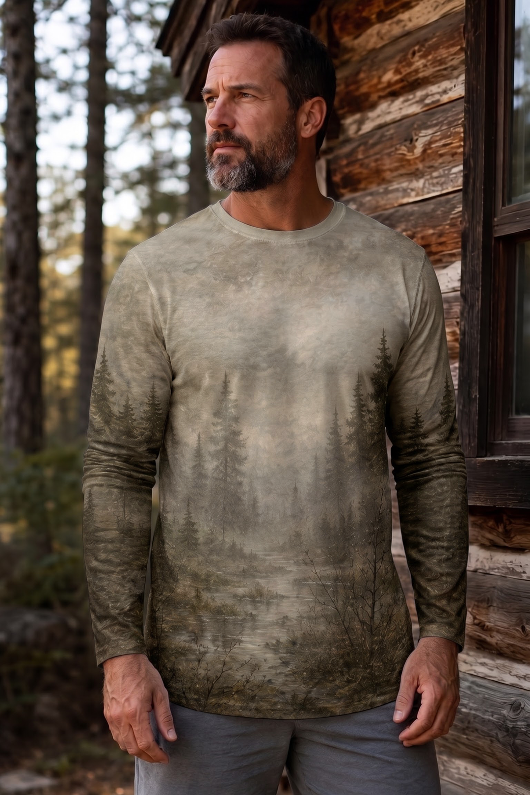 Performance Hunting Long Sleeve - Misty Peak Moose Stalker - TBT298 image 3