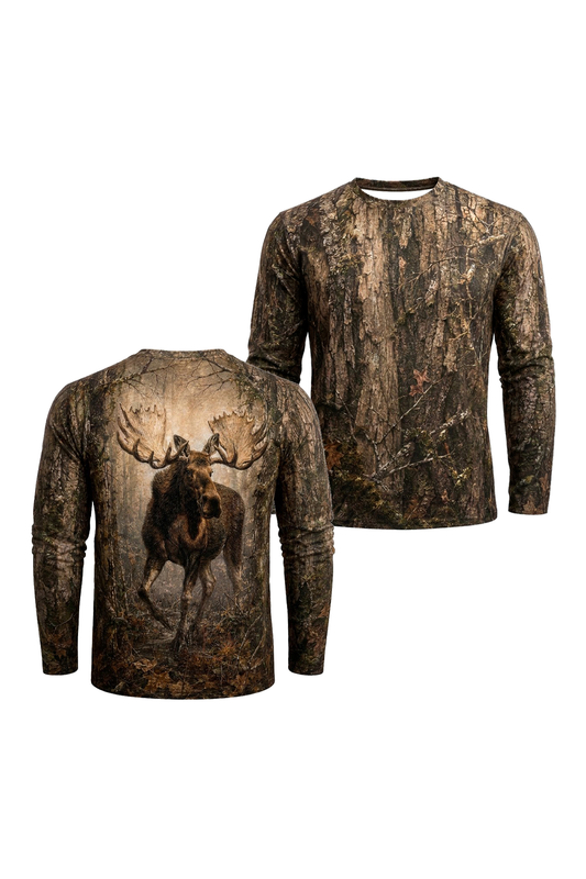 Performance Hunting Long Sleeve - Deep Timber Moose Stealth - TBT299 image 1