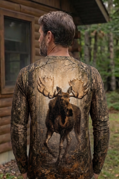 Performance Hunting Long Sleeve - Deep Timber Moose Stealth - TBT299 image 2