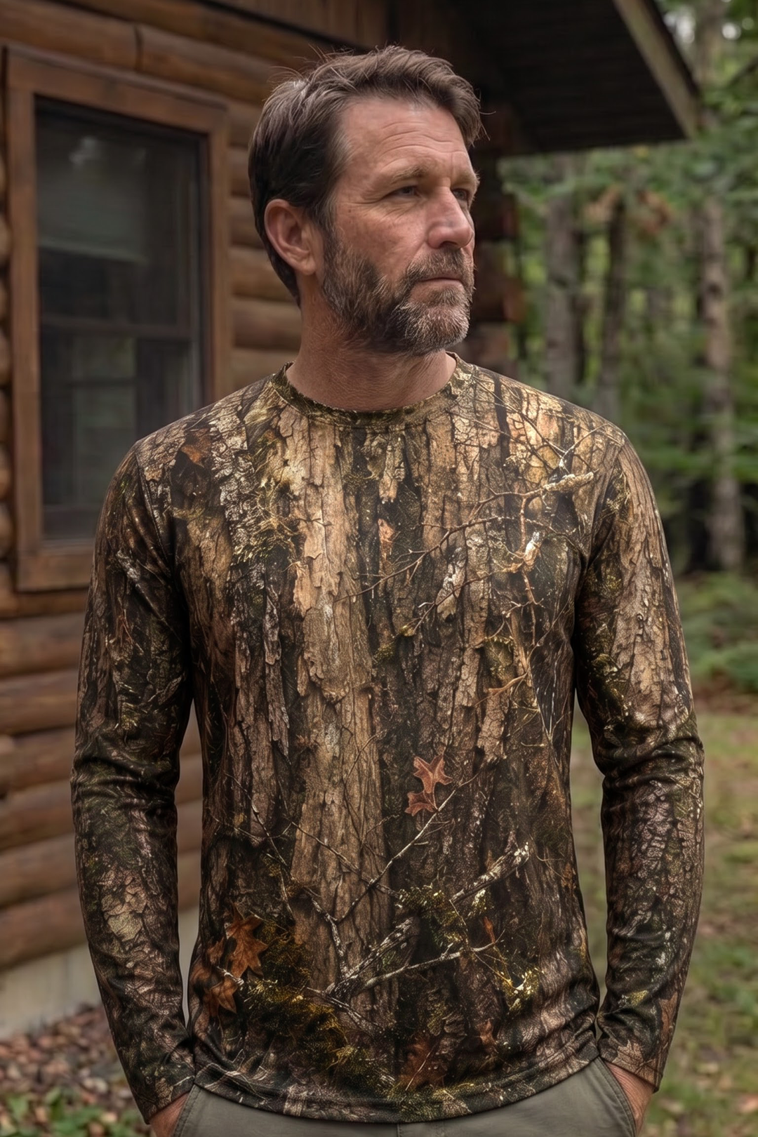 Performance Hunting Long Sleeve - Deep Timber Moose Stealth - TBT299 image 3