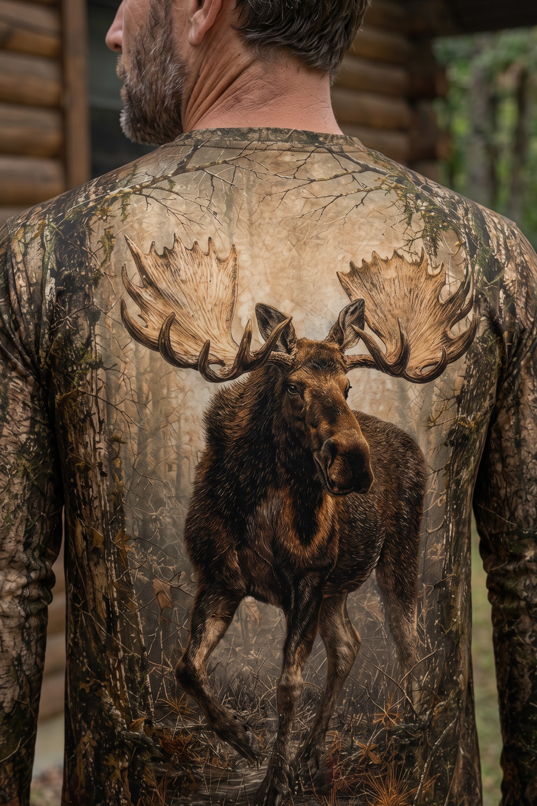 Performance Hunting Long Sleeve - Deep Timber Moose Stealth - TBT299 image 4