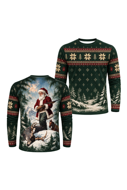 Performance Outdoor Long Sleeve - Santa, The Winter Hunter - ULS357V image 1